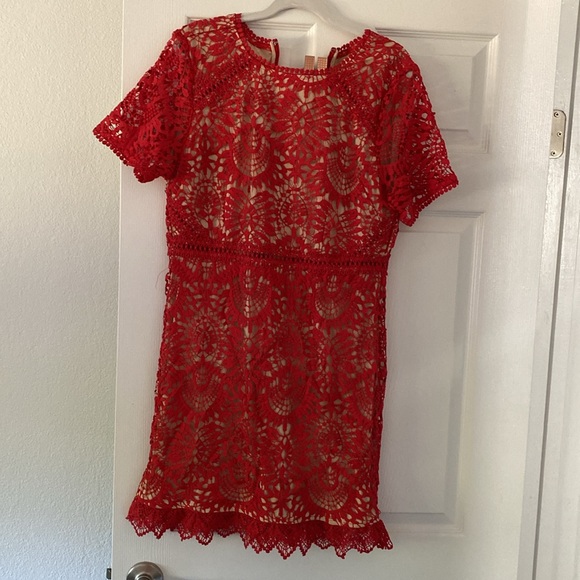 Vici collections red crochet dress new - Picture 1 of 4
